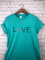 Love T-Shirt-TEAL